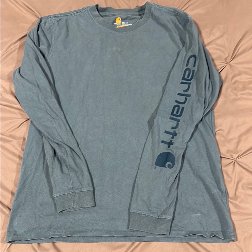 Carhartt Gray Long Sleeve Tee Relaxed Fit